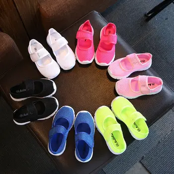 Crianças Sapatos Meninas Meninos Calçados De Verão De 2020 Moda Candy Color Malha Respirável Crianças Sapatos De Desporto De Meninos Meninas Rapazes Raparigas Tênis