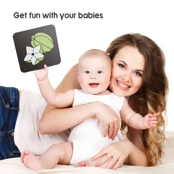 TUMAMA Estimulação Visual Cartões Com Animais de Flashcards para 0-36 Meses, Preto, Branco Cartões de memória Flash quebra-Cabeças de Bebês de Aprendizagem cartão