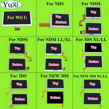 YuXi Superior Inferior & Superiores e Inferiores do Ecrã LCD Para Nintend DS Lite para NDS para NDSL para NDSi Novo 3DS XL para o WiiU
