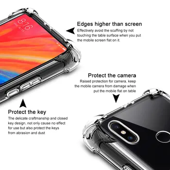 IMAK para o Condutor de Caso Para o Xiaomi Mi MISTURA 2S Queda de resistência anti bater Choque Suave Capa de Silicone TPU MIX2S