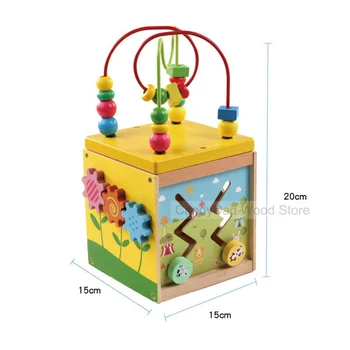 Multifuncional Geometria de Quebra-cabeça de Múltiplos Padrões de Brinquedos de Madeira Montessori Educativos Brinquedos de Madeira Para Crianças de Presente UL2964H