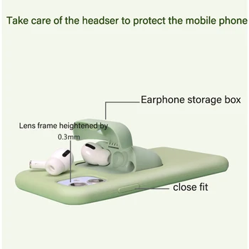 Oppselve Líquido de caixa do Telefone do Silicone Para o iPhone 11 Pro MAX XR X XS SE 2 8 7 6 6S Além de Fone de ouvido de Armazenamento de Caixa de Cobertura Para AirPods 3 2