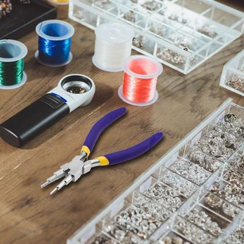 DIY Jóias Conjuntos de ferramentas Com Aço Carbono Rodada Alicate E Jóias de Cobre do Fio Para fazer a jóia de Ferramentas de Cor Mista F70