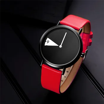 SINOBI SK Feminina a Marca de Relógios de Pulso de Quartzo Mulheres Relógio de Moda a Criatividade de Couro Vermelho de Moda Casual Relógio Senhoras Relógio Relojes
