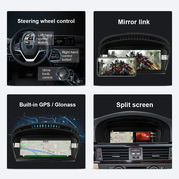 EBILAEN Android 10.0 Carro DVD Auto Rádio Leitor para BMW série 5 E60 E61 E62 E63 série 3 E90 E91 CCC/CIC de Navegação Multimédia