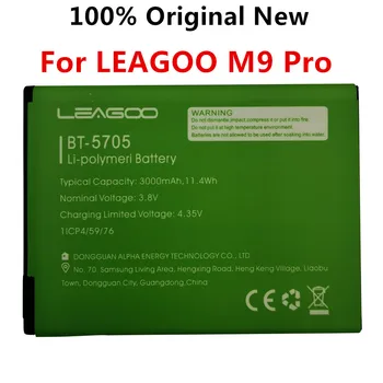 Original Novo BT-5705 Bateria 3000mAh Para LEAGOO M9 Pro M9Pro BT5705 BT-5705 Celular Inteligente Peças de Bateria Batterie