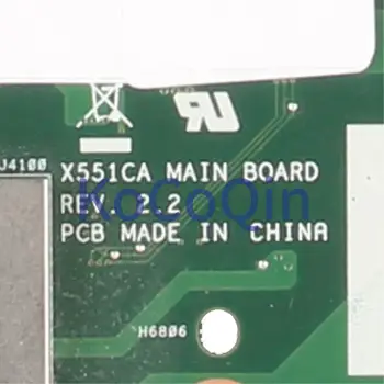 KoCoQin laptop placa-Mãe Para ASUS X551CA REV.2.2 SR0N9 i3-3217U placa-mãe SLJ8C