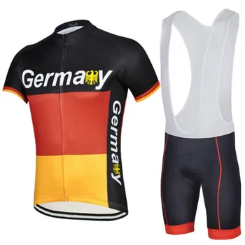 O time pro Deutschland alemanha bandeira de ciclismo jersey conjunto de verão de corridas de vestuário bike de BTT estrada Ropa Ciclismo Bicicleta maillot