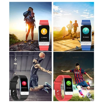 2020 T1 Smart Watch Temperatura de Saúde da frequência Cardíaca Banda Inteligente Relógio Impermeável de Fitness Bracelete Pulseira Inteligente Para Xiaomi huawei