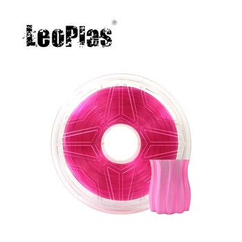 LeoPlas 1kg de 1,75 mm Transparente Translúcido Clara Rosa PETG Filamento Para Impressora 3D de Consumíveis de Impressão Fornecimento de Material Plástico