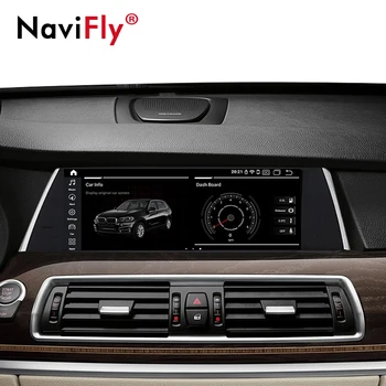 NaviFly Android De 10 de DVD do Carro do GPS Player para o BMW Série 5 GT F07 2009-2016 CIC NBT Qualcomm Snapdragon 628 4GB+64GB 8-Core LTE 4G