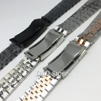 20mm fivela dobrável de polimento de aço inoxidável sólido cinta para ajuste de 40 milímetros mens watch bandas