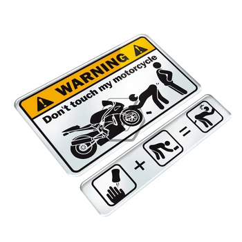 3D Adesivo de Aviso não Toque a Minha Moto Tanque de Caso para Yamha Honda, Kawasaki, Suzuki, Aprilia MV Adesivos