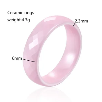 2020 Nova Tendência Anéis de Cerâmica para Mulheres, Homens 6mm Multi-facetada Com um Anel de Encantos Jóias Presentes de Natal