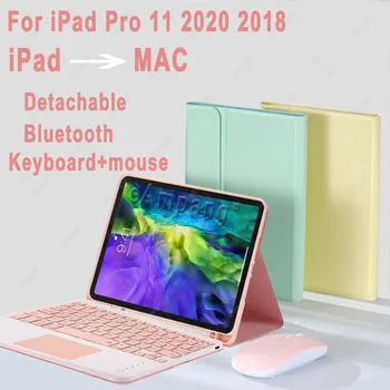Touchpad Caso do teclado Para iPad Pro 11 2020 2018 1ª 2ª Geração a Geração A1979 A1980 A2230 A2228 com Caneta de Fenda Mouse Bluetooth