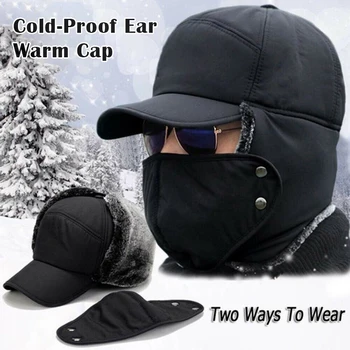 Exterior do Ciclismo Frio-a Prova de Orelha Quente Cap Engrossado Orelha Quente Chapéu de Inverno para Homens YS-COMPRAR