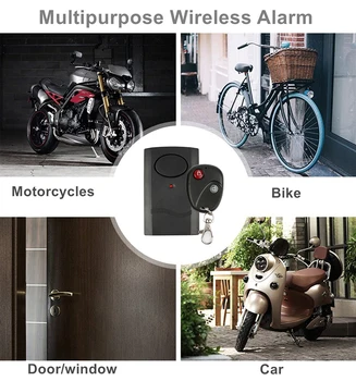 Sem fio, Vibração do Alarme da Segurança Home Motocicleta Bicicleta, Carro Porta, Janela Anti-Roubo de Assaltante Sensor Detector de 98 db Controle Remoto