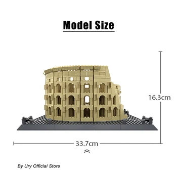 Arquitetura de Marco Série Coliseu Romano Modelo 1758pcs Wange 5225 DIY Blocos de Construção de Brinquedos para Crianças de Presente de Natal