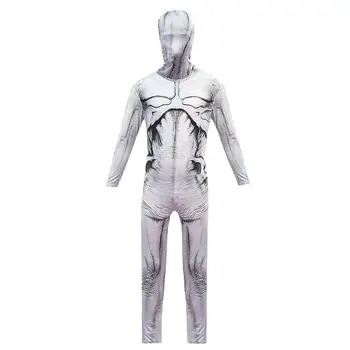 Bodysuit Coisas Estranhas Demogorgon O Monstro De Cosplay Do Traje De Halloween Branco Zentai Bodysuit Garoto Máscara Prop