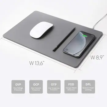 Nova QI Rápido Carregamento sem Fio do Carregador de Dobramento Mouse Pad para iPhone Xs Max/XR/X/XS/8/8 Plus Samsung Galaxy S10/S9/S8 Mais Note9/8