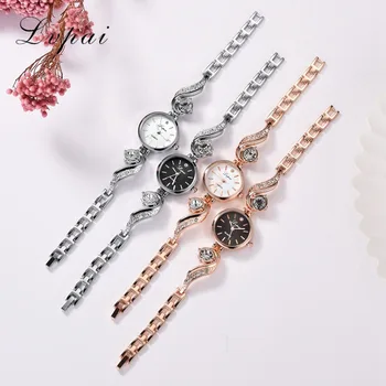Lvpai Marca de Luxo Strass Mulheres Relógios Pulseira de Quartzo Relógios Senhoras Vestido de Moda de Nova Ouro de Rosa do Relógio relogios kol saati
