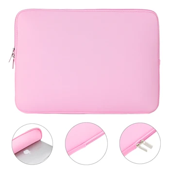 Rainyear Luva De Saco Com Zíper Bolsa Notebook 11,13,14,15,15.6 Polegadas Tablet Capa Para Macbook Air ASUS Acer Protetora-de-Rosa