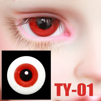 Boneca de olhos de Olho preto aluno listrada vermelha olhos para 1/3 1/4 1/6 BJD SD DD Tio boneca de segurança olhos de boneca acessórios TY-01