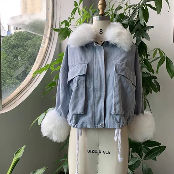 Outono inverno mulheres jaqueta casaco quente peles artificiais curto jean jaquetas 2020 moda feminina plus tamanho 3xl jeans outwear engrossar roupas
