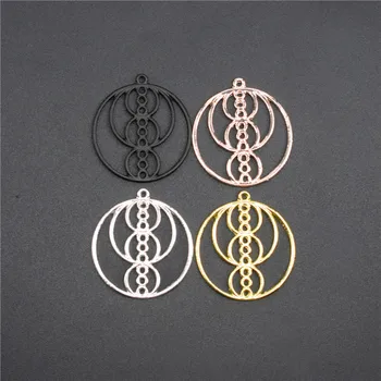 4 Cores Rodada Sagrado pingentes de Fibonacci razão de Ouro pingentes para as mulheres geometria jóias