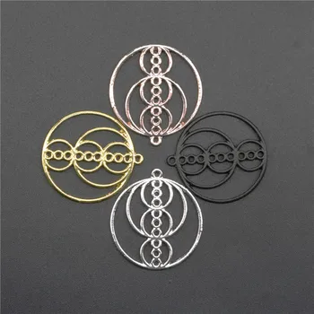 4 Cores Rodada Sagrado pingentes de Fibonacci razão de Ouro pingentes para as mulheres geometria jóias