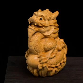 Zodíaco Chinês Do 12 Ano Do Ciclo De Buxo Escultura Em Madeira Animais Feng Shui Artesanato Em Miniatura De Madeira Animal Em Casa Ornamentos