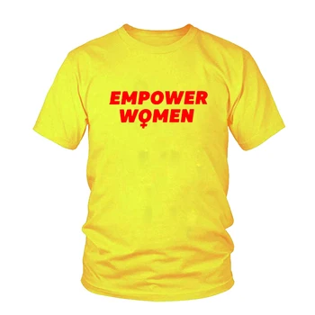 O empoderamento das Mulheres T-shirt Feminista Engraçado Verão do Algodão Roupa Grunge Moderno Tshirt Girl Power Camiseta Casual Tops Tumblr Tees