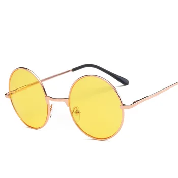 HjyBbsn Nova Marca de Moda de Designer Retrô Óculos de Sol das Mulheres 2018 Original de Luxo Espelho Redondo Óculos de sol Vintage Condução UV400