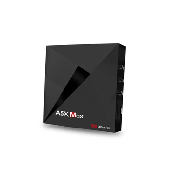A5X Max 4GB a 32GB Android 9.0 Smart tv caixa de RK3318 2,4 G wi-Fi 4K UHD BT4.0 A5X Max Plus 1000M LAN Bluetooth4.0 Set-top box pk x96