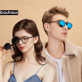 Bauhaus Marca Clássico Clipe Em Óculos de sol dos Homens Ímã Mulheres de Óculos com Armações de Óculos ultem Óculos com Armação