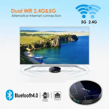 HK1 X3 Android 9.0 Smart TV CAIXA de Amlogic S905X3 RAM de 4GB 128GB 5G wi-Fi BT4.0 1000M LAN USB3.0 H. 265 8K TV Set-Top Box Media Player