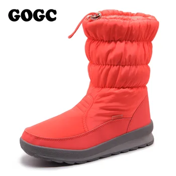 GOGC Botas de Inverno para as Mulheres de Alta Qualidade do sexo Feminino Botas de Neve do Inverno das Mulheres, os Sapatos Femininos de Neve Botas Confortáveis Calçados femininos 9612