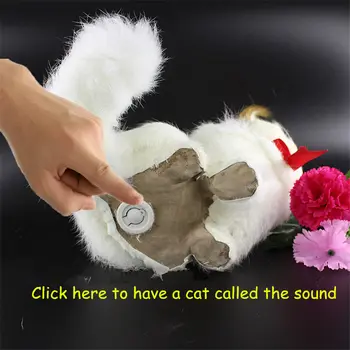 Supfy Simulação de Pelúcia de Animais Gatos Assustar Mouse Será Chamado de Rato do Gato Brinquedos Boneca Kitty Presentes de Aniversário para Crianças