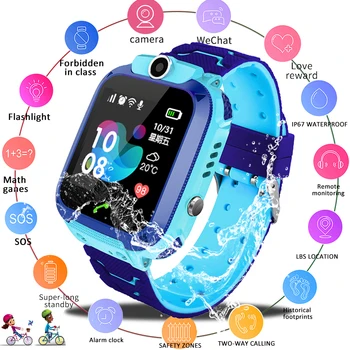 Q12 Smart Watch LBS Garoto SmartWatches Bebê Assista 1,44 Polegadas Chat de Voz Finder Localizador Rastreador Anti Perdido Monitores de Relógios Inteligentes