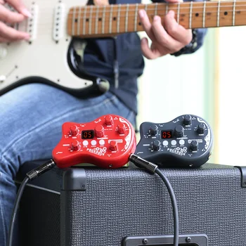 Ammoon PockRock Portátil de Guitarra Multi-Processador de efeitos de Pedal de Efeitos De 15 Tipos de Efeito De 40 Ritmos de percussão da Função de Ajuste