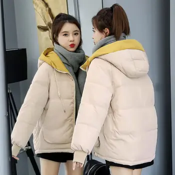 Mulheres casulo-tipo de casaco de algodão inverno versão coreana do líquido vermelho jaqueta feminina ins super fogo selvagem solto Hong Kong tr