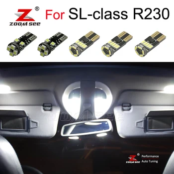 10pc LED tronco Lâmpada da porta Interior dos pés Kit de Luzes Para a Mercedes Para a Mercedes-Benz classe SL R230 SL350 SL600 SL55 AMG (02-11)