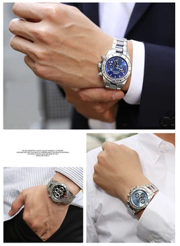 Mergulho LOREO Marca de relógios de Luxo Safira Homens Impermeável 200M Relógio Mecânico Automático Macho Militar relógios relógio masculino