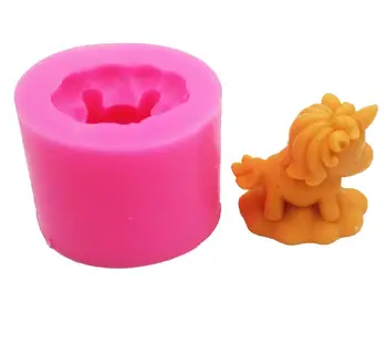 3D Unicórnio Silicone Sabão molde de silicone 3D Animal Moldes artesanais molde DIY de Artesanato moldes S645