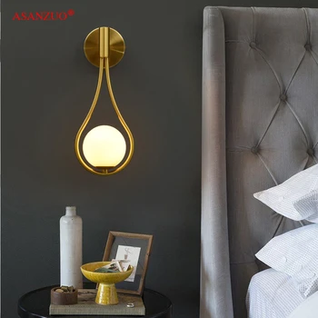 New Nordic sala de estar criativo parede de metal da lâmpada de moda moderno e minimalista quarto de cabeceira de iluminação do corredor da lâmpada de parede