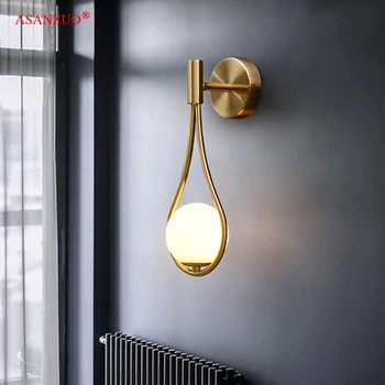 New Nordic sala de estar criativo parede de metal da lâmpada de moda moderno e minimalista quarto de cabeceira de iluminação do corredor da lâmpada de parede