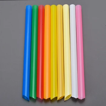 200pcs/muito Colorido Jumbo Canudos de Plástico Prateado Milktea Canudos Jumbo Smoothie Canudos Descartáveis Para a Festa do Evento Beber