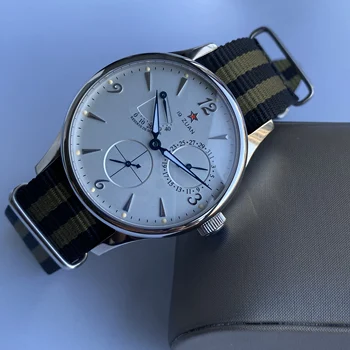 Novo 1963 piloto homens relógio automático militar relógio de pulso multifunções relógios de couro genuíno da OTAN CINTA oficial da marca Sapphir