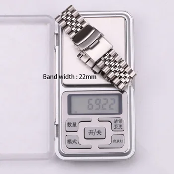 De Aço inoxidável Watchbands Mulheres Homens Pulseira de 18mm 20mm 22mm 24mm de Prata em linha Reta Final Faixa de Relógio Pulseira de Relógio Acessórios