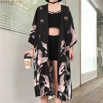 Kimono Cardigan Das Mulheres Tops E Blusas Japonês Streetwear Mulheres Tops De Verão De 2020 Longa Camisa Feminina Senhoras Blusa Mulheres De Roupas